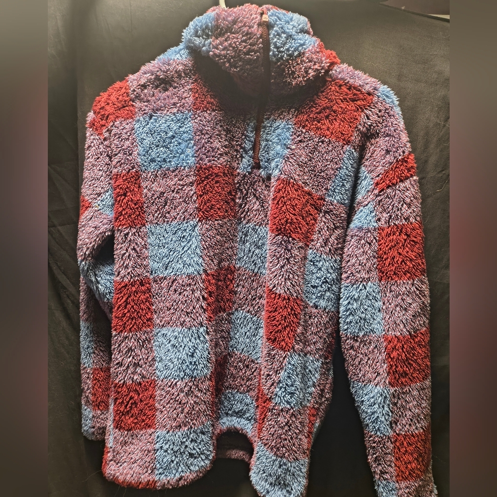 Eddie Bauer Checkered Pullover Womens